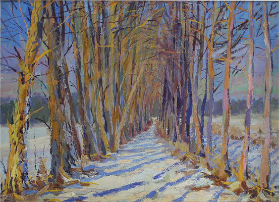 Романчук Михаил Григорьевич. Суханово. Зимняя аллея